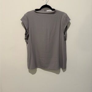 Calvin Klein Charcoal Cap Sleeve Blouse